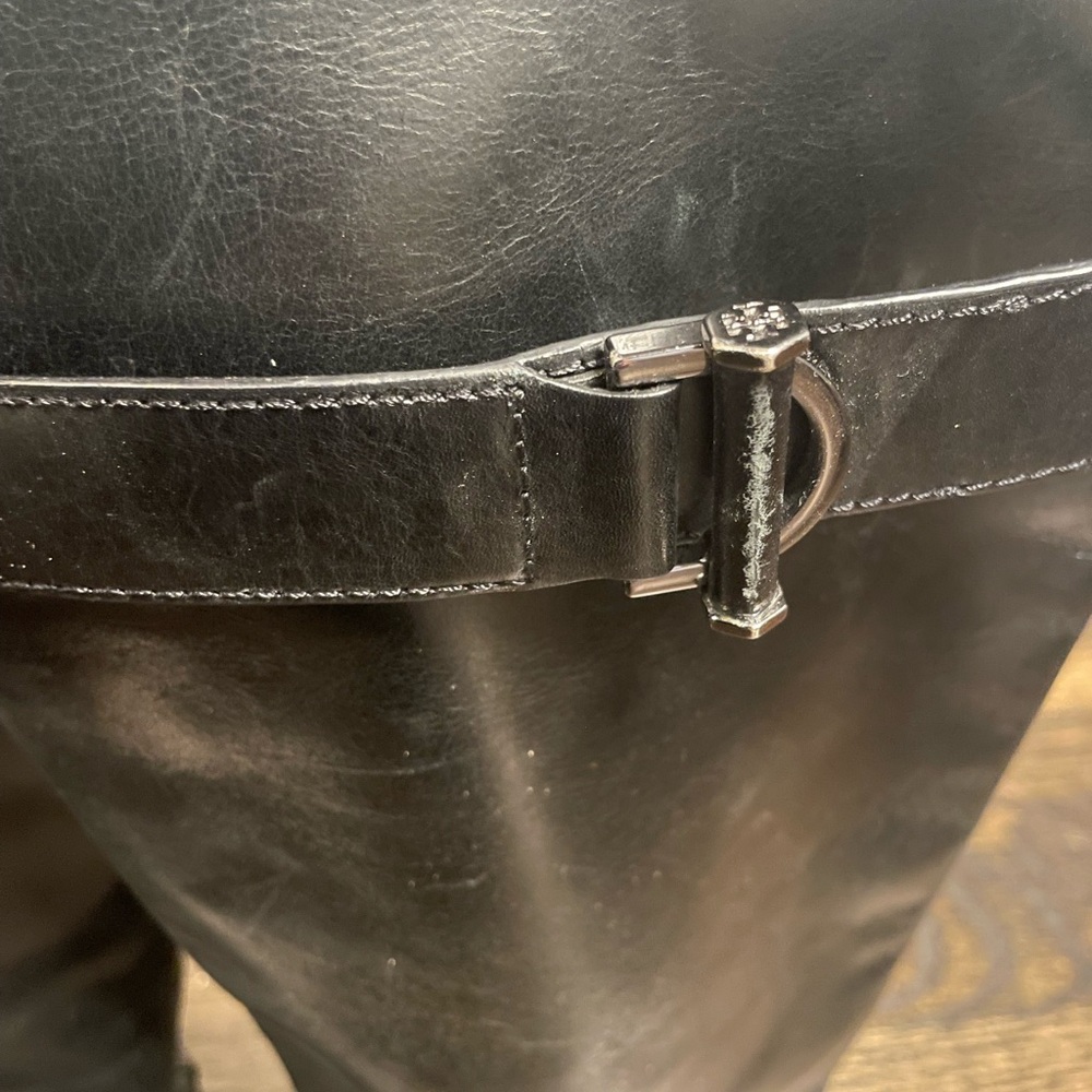 Tory Burch Black Leather Riding Boots - Picture 5 of 9